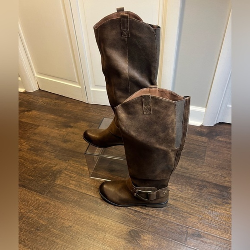 Mossimo Kamari Tall Harness Riding Boots Size Women’s 9 1/2 Color Cognac